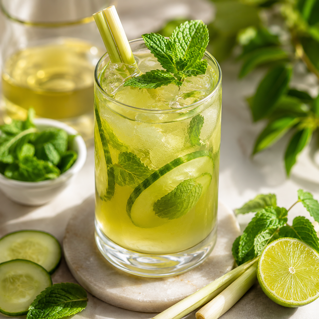 Lemongrass Mint Green Tea Mocktail