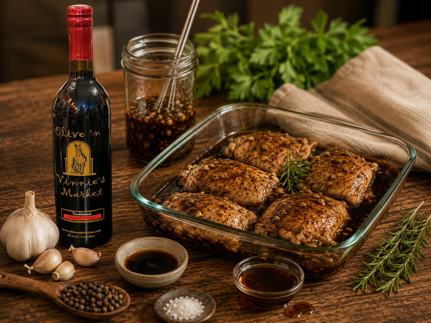 Maple Balsamic Garlic Marinade