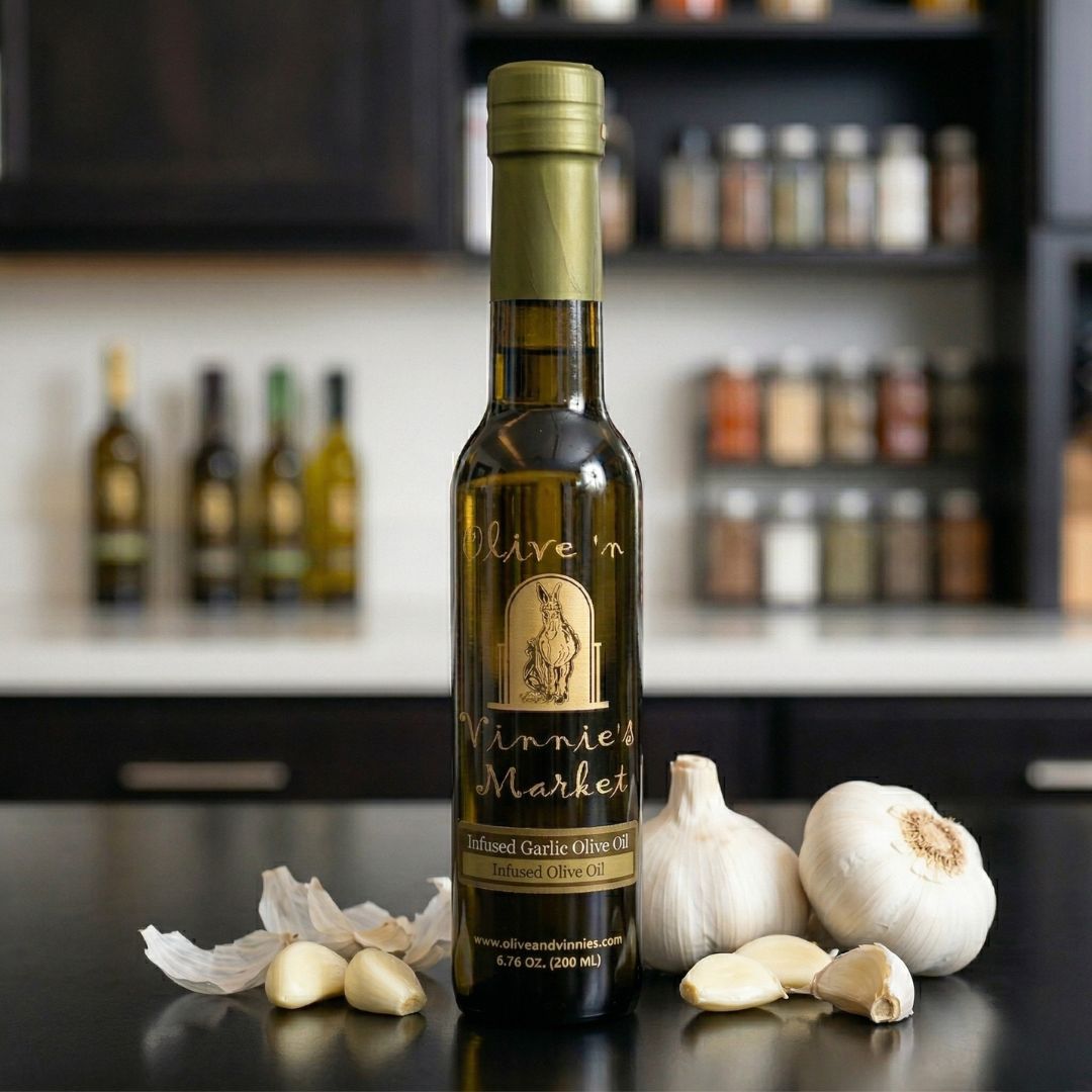 Infused Garlic Olive Oil — Olive 'n Vinnie's Market