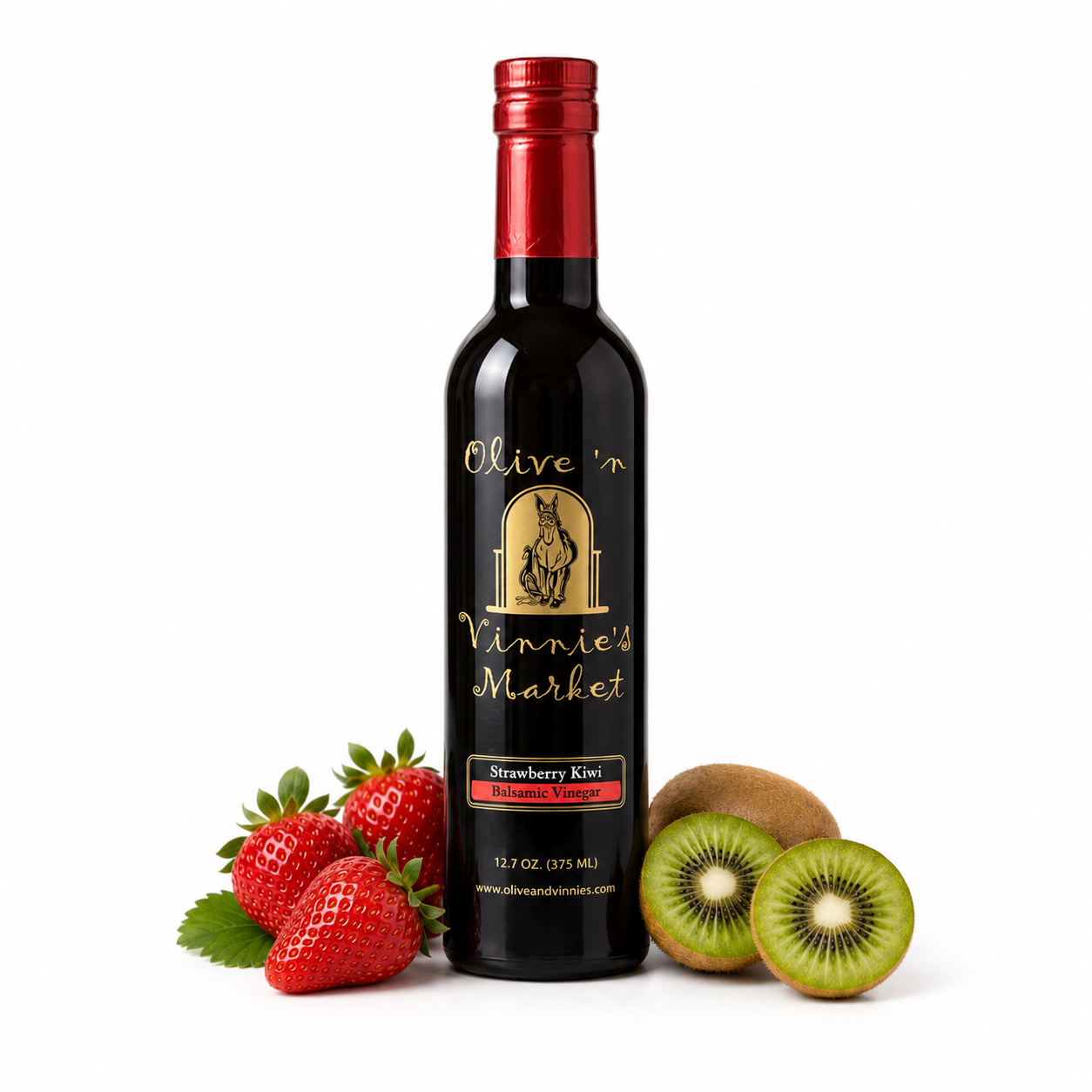 Strawberry Kiwi Dark Balsamic Vinegar — Olive 'n Vinnie's Market