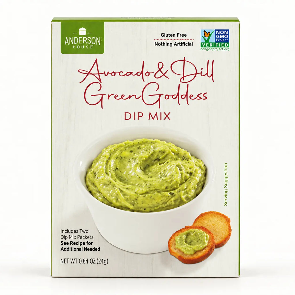 Avocado & Dill Green Goddess Dip Mix package front - Frontier Soups