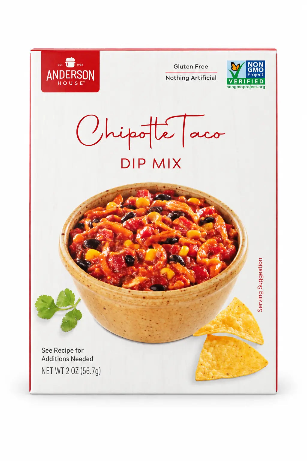 Chipotle Taco Dip Mix package front - Frontier Soups