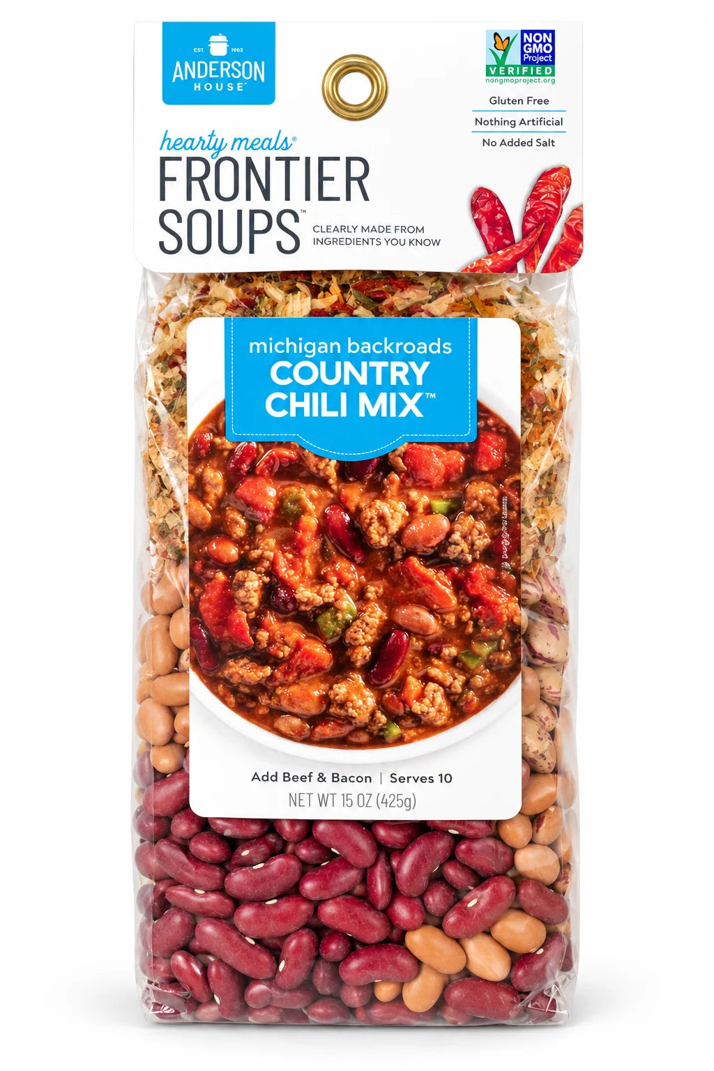 Michigan Backroads Country Chili Mix package front - Frontier Soups Hearty Meals